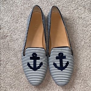 J. Crew Nautical Anchor Loafers women’s size 8.5